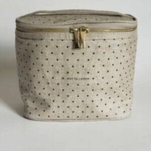 Kate Spade Out To Lunch Polka Dot Bag Insulated Cosmetics Tote Lunch Box
